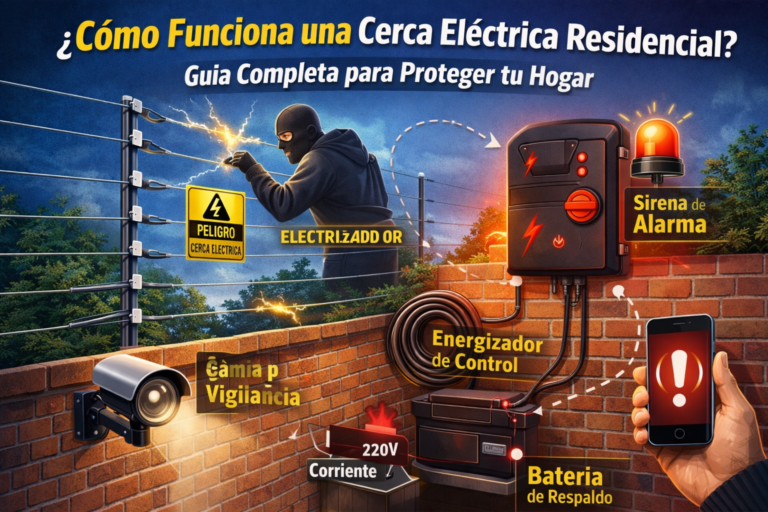 Lee más sobre el artículo ¿Cómo Funciona una Cerca Eléctrica Residencial? Guía Completa para Proteger tu Hogar