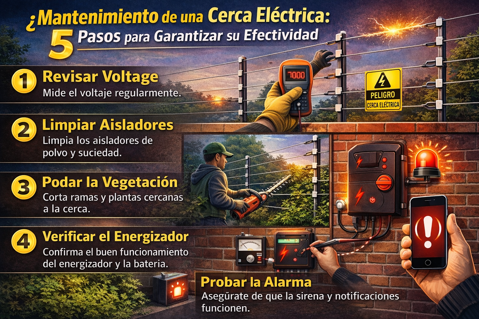Lee más sobre el artículo Mantenimiento de una Cerca Eléctrica: 5 Pasos para Garantizar su Efectividad